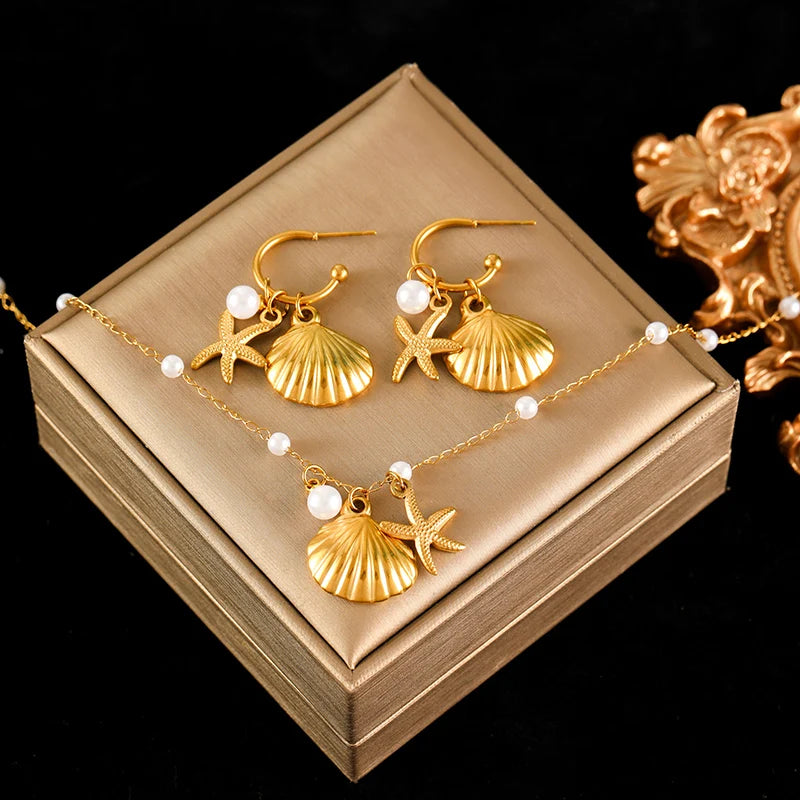 Sea of Grace Necklace & Earring Set