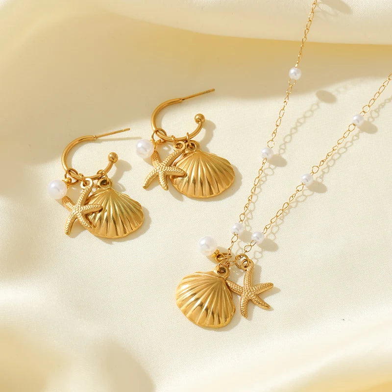 Sea of Grace Necklace & Earring Set