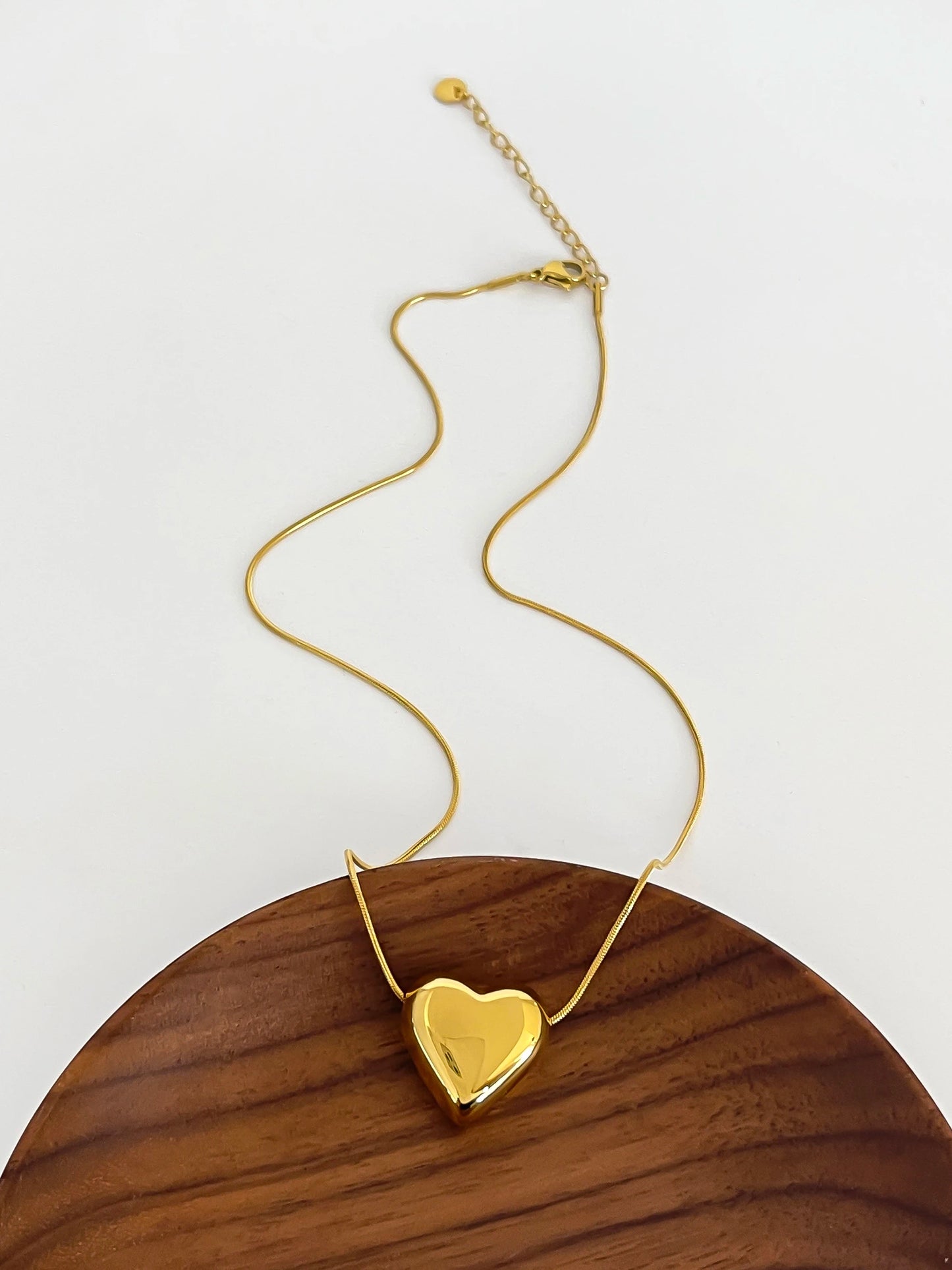 The Golden Bow Heart Necklace